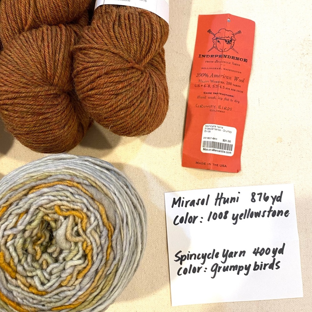 Vintage Spincycle Yarns and discontinued Mirasol Huni- Prairie Skies Shawl Kit - Picture 10 of 11